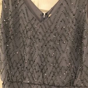 Beaded floor length BHLDN gown